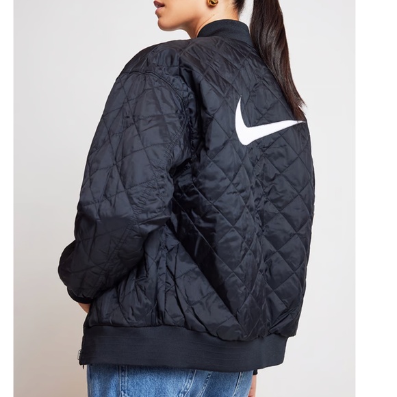 Nike Women's Black Reversible Varsity Bomber Jacket Small - Picture 12 of 12